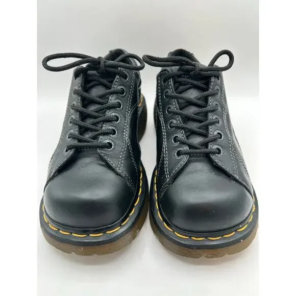 RARE DAISY Dr. Martens Chunky Platform Black Leather 12283 Oxford Boot WMS Sz 7 - Picture 8 of 12